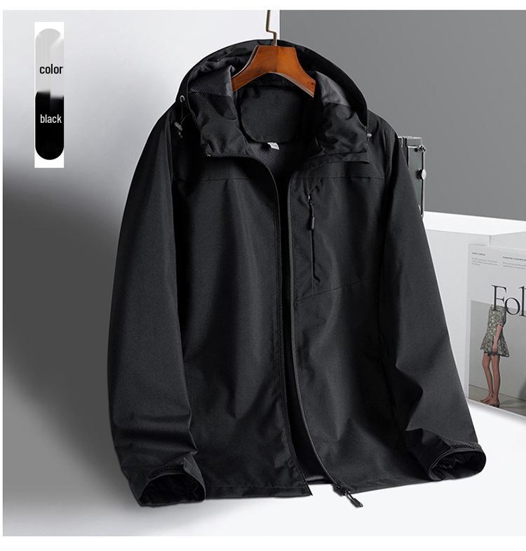 Men's Custom Windproof Waterproof Autumn Windbreaker with Logo Embroidery
