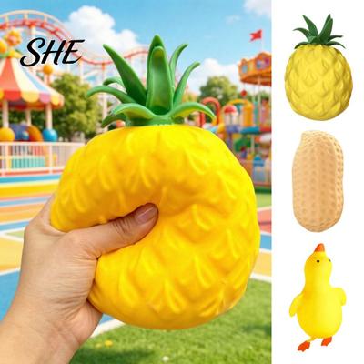 Langsom tilbageslag Fidget Legetøj Anti-stress And Legetøj, Sød Ananas Jordnødde Afstressnings Klemme til Børn Voksne, Kontor Skrivebord Stresslindring Gaver