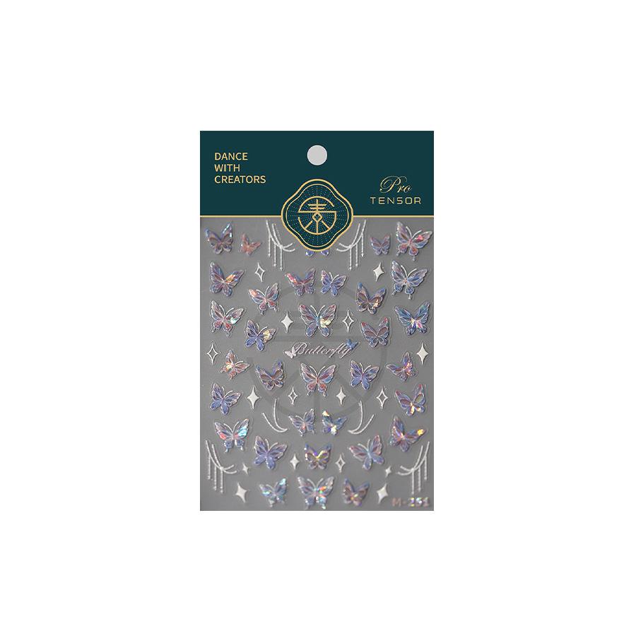 TENSOR 3D Embossed Nail Stickers: Hot Stamping Series M-241
