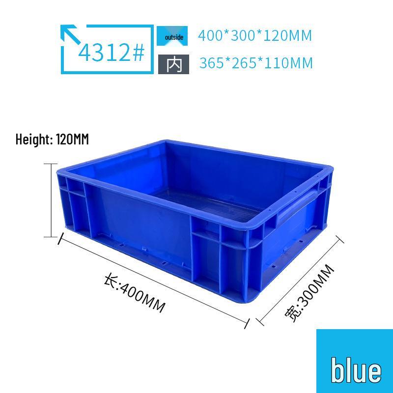 Rectangular Plastic Parts Box with Thickened Walls for Hardware and Tools