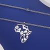 Myshape Tierkarte Löwe Giraffe Elefant Anhänger Edelstahl Halskette Mode für Herren und Jungen Ethnischer Schmuck Geschenk