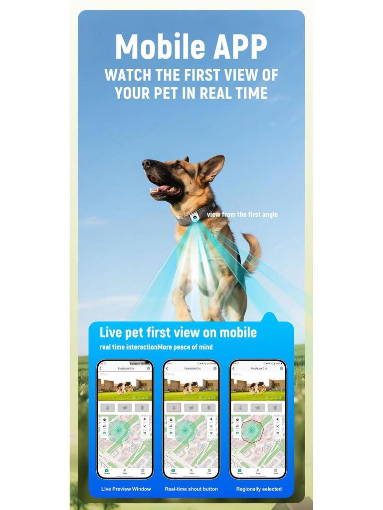 C10 Smart Pet Collar: Multifunctional Camera, Health Monitor, Dog Trainer & Locator