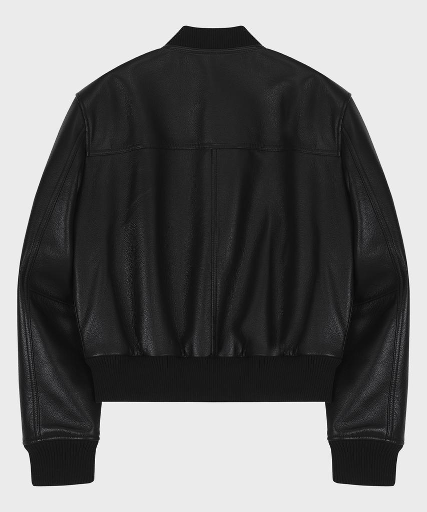 Noirer Cow Leather Ma-1 Blouson (Black)