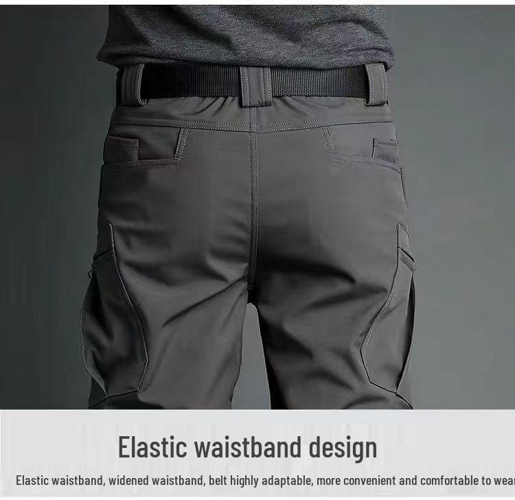 Men's IX7 Tactical Windproof Outdoor Softshell Pants - Winter Fleece-Lined, Waterproof, Warm.