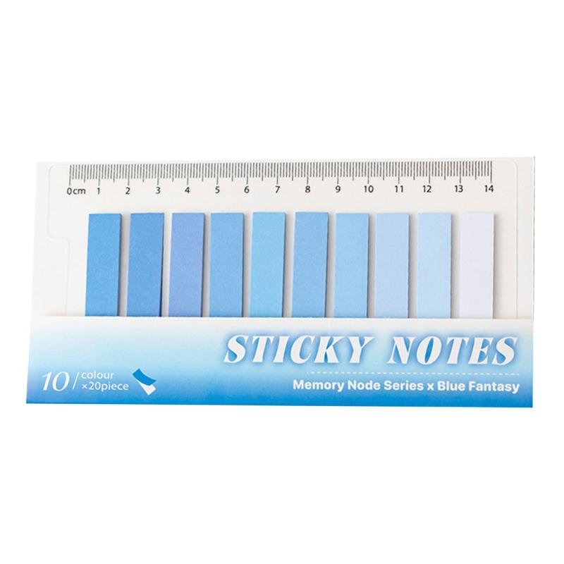 

200Sheets Colored Index Label Self Adhesive Notes Page Marker Writable Label Strips for Marking Highlighting Noting