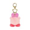 San-Ei Boeki Kirby Mini Mofu Mascot Keychain Friends Heart Throw - Mini Kirby Characters Appear As Fluffy Mascots with a Star-shaped Keyring.