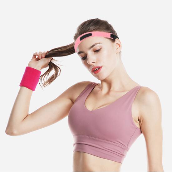 Banda pentru cap sport pentru bărbați și femei, curea elastică subțire pentru antrenament, cu cataramă reglabilă, banda de transpirație pentru alergare fotbal