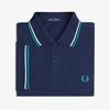 [M3600] Twin Tip Fred Perry Shirt - Tennis Blue/Snow White/Deep Mint Afpm2613600-86A