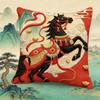 Throw Pillow Cushion Cover Horse Print Luxury Modern Fashion Style Couch Sofa Pillow Covers Bedroom Living Room
