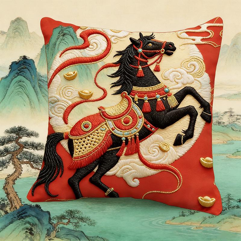 Throw Pillow Cushion Cover Horse Print Luxury Modern Fashion Style Couch Sofa Pillow Covers Bedroom Living Room