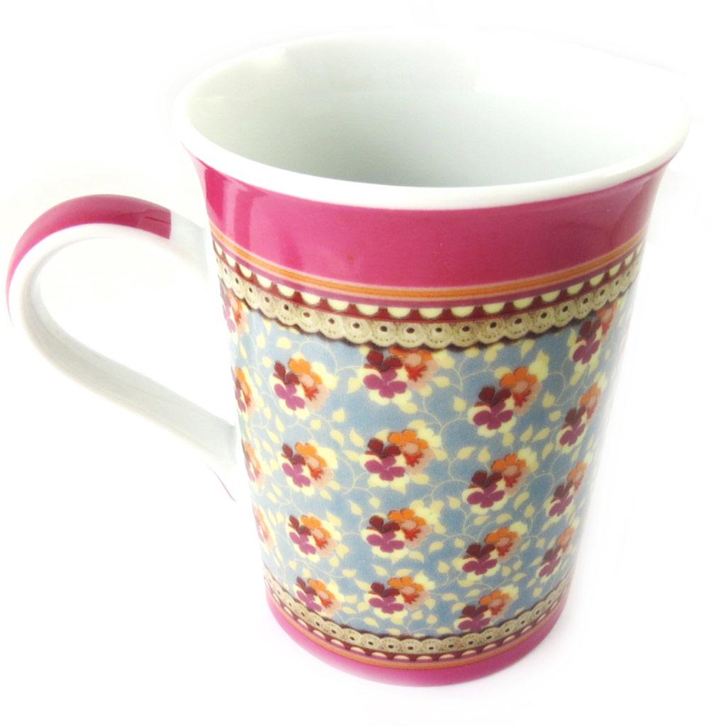 Lili Petrol [M6001] - Porcelain Mug 'Lili Petrol' Cherry (Jude)