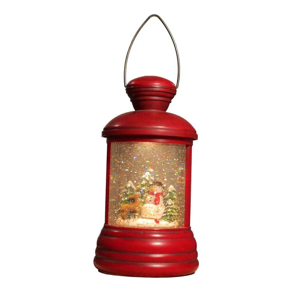 Illuminated Snow Globe Christmas Lantern for Home Decoration