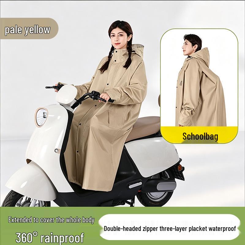 Thickened Electric Scooter Raincoat: Unisex, Full-Body Poncho for Heavy Rain, Cycling, Hiking, and Electric Bike Use