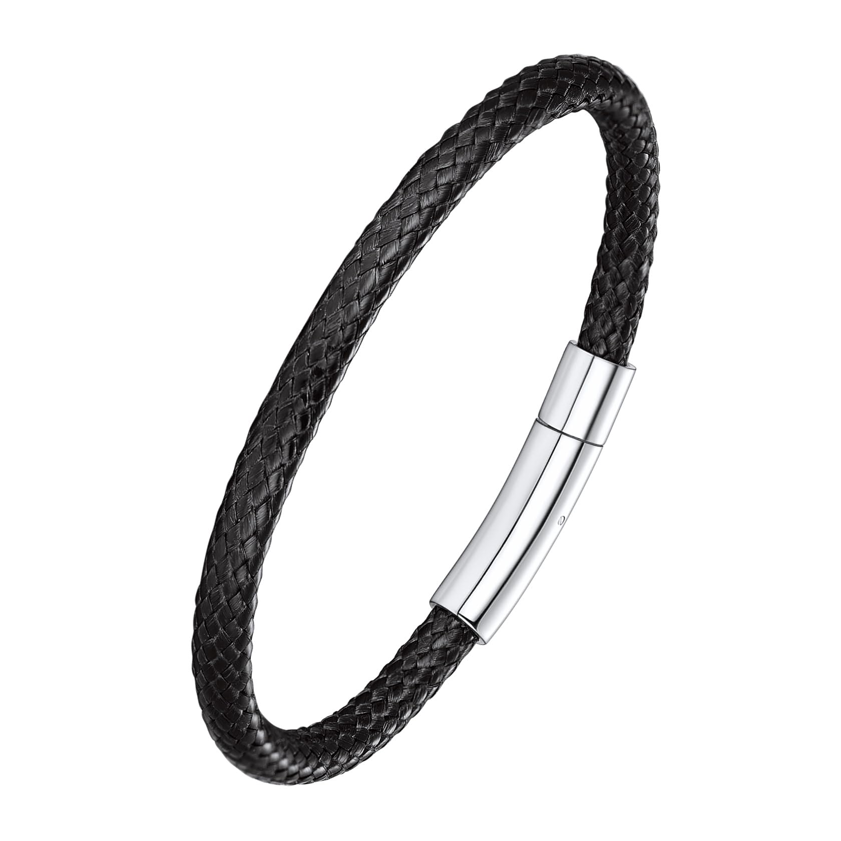 

Braided Black Bracelet Popular Black Accessory [ChainsPro] Men s Leave-on Women s (20cm)
