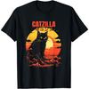 AspeAr Catzilla Japanese Retro Mountain Sunset Cat Lover T-Shirt