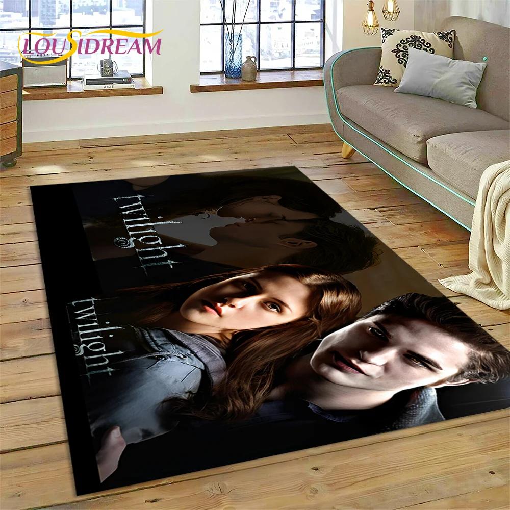 Die Twilight Saga Edward Bella Teppich für Schlafzimmer Wohnzimmer Zuhause Sofadekoration, Kinderspiel Große Dekor Bodenmatte Geschenk