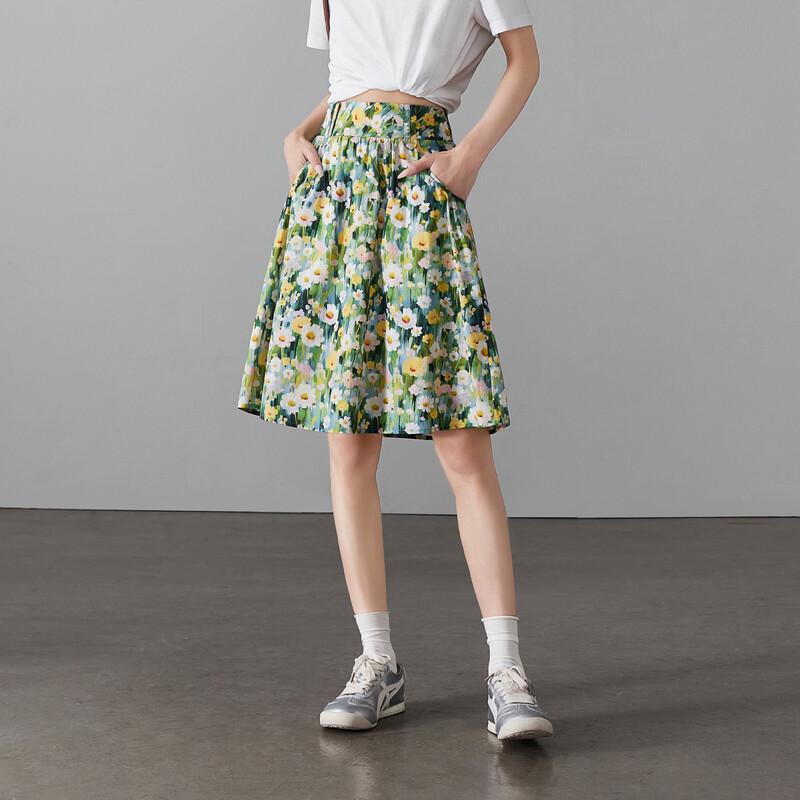 

SOFSIL Women s Floral Print Cotton A-line Skirt 28/L