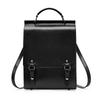 Modische Leder-Rucksacktasche - Elegante Braun/Schwarze Reisetasche