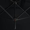 Double Sun Umbrella with Steel Pole 600 x 300 cm Black
