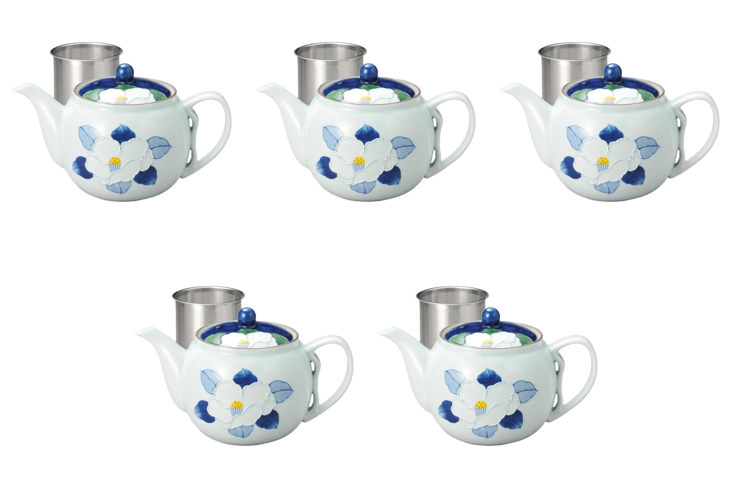 

Set of 5 Ichinen Sasanqua SS Pots x 12 cm Arita Ware Arita Setomonohonpo [12 (725cc)] Pots, Ware,