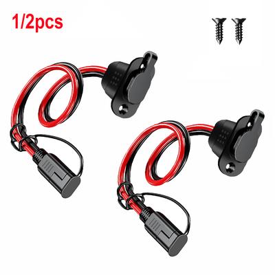Faisceau de connecteur rapide SAE 12/18 AWG Cordon d'extension SAE étanche Port mural pour panneau solaire Générateur Chargeur de batterie