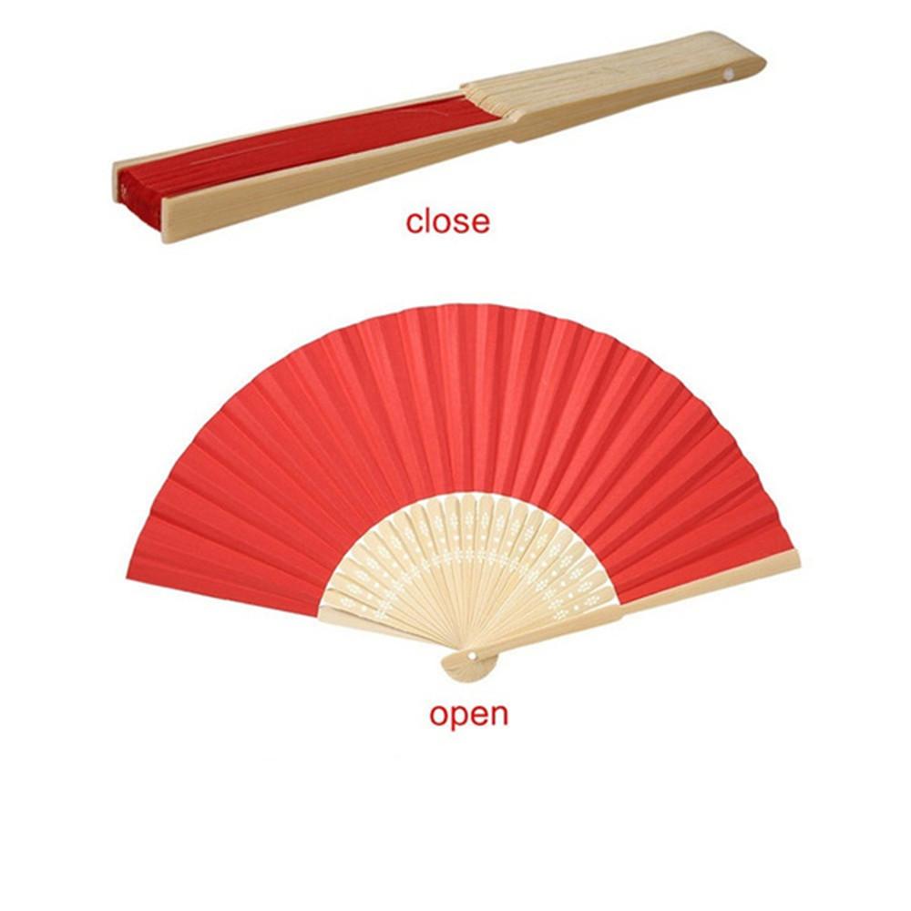 Handmade Kids Drawing Wedding Folding Chinese Style Paper Fan Hand Held
