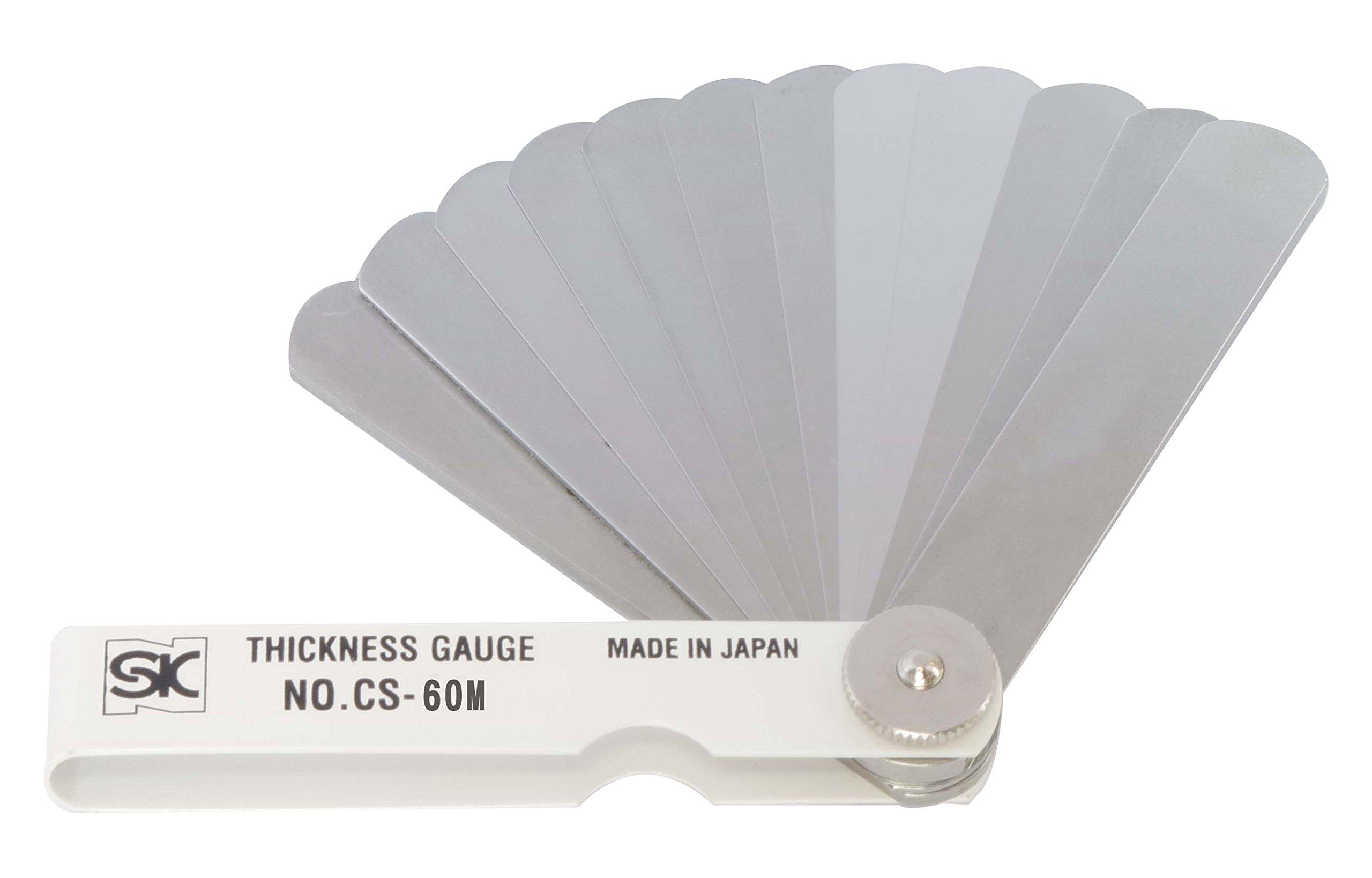 

Niigata Seiki SK Made in Japan Thickness Gauge Color Sleeve Type White 19 Pieces 75mm (Gap Gauge) CS-60M 0.03-1.00mm