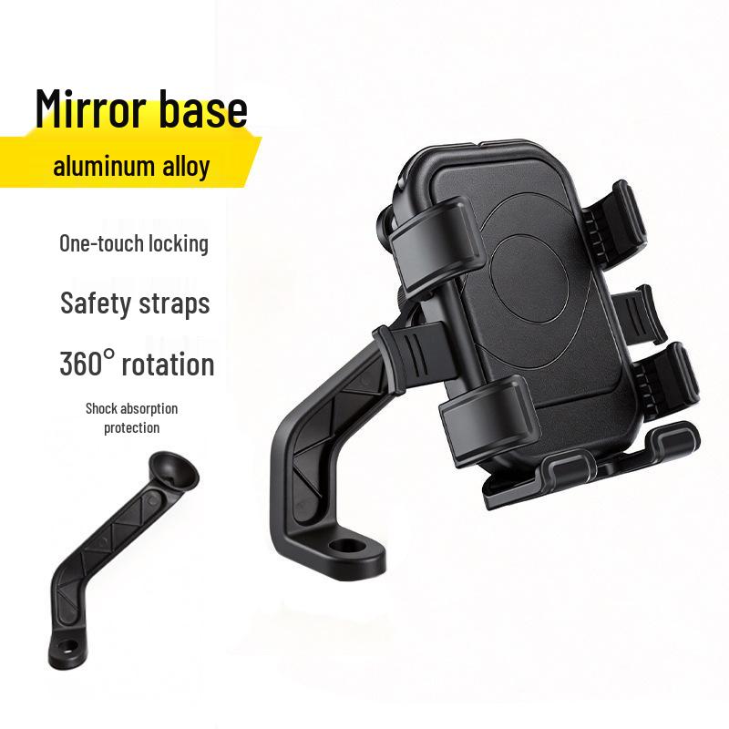 Shockproof Phone Holder for Cycling, Mountain Bikes, Motorcycles & Scooters with Anti-Shake Straps & Fixing Bracket