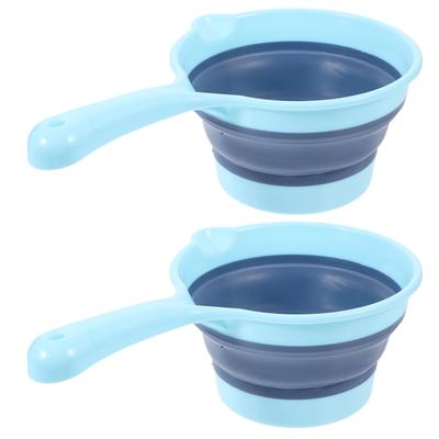 2 Pcs Animal Folding Spoon Portable Bailer Hanging Water Ladles Bucket Long Handle Household Kitchen Holder Scoop Baby
