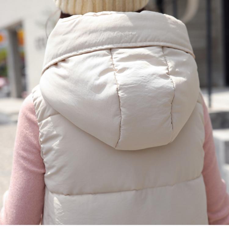 Vestă lungă pentru femei, toamnă iarnă, îmbrăcăminte caldă, pardesiu, supradimensionat, cu glugă, jachetă puf, parkas căptușit din bumbac