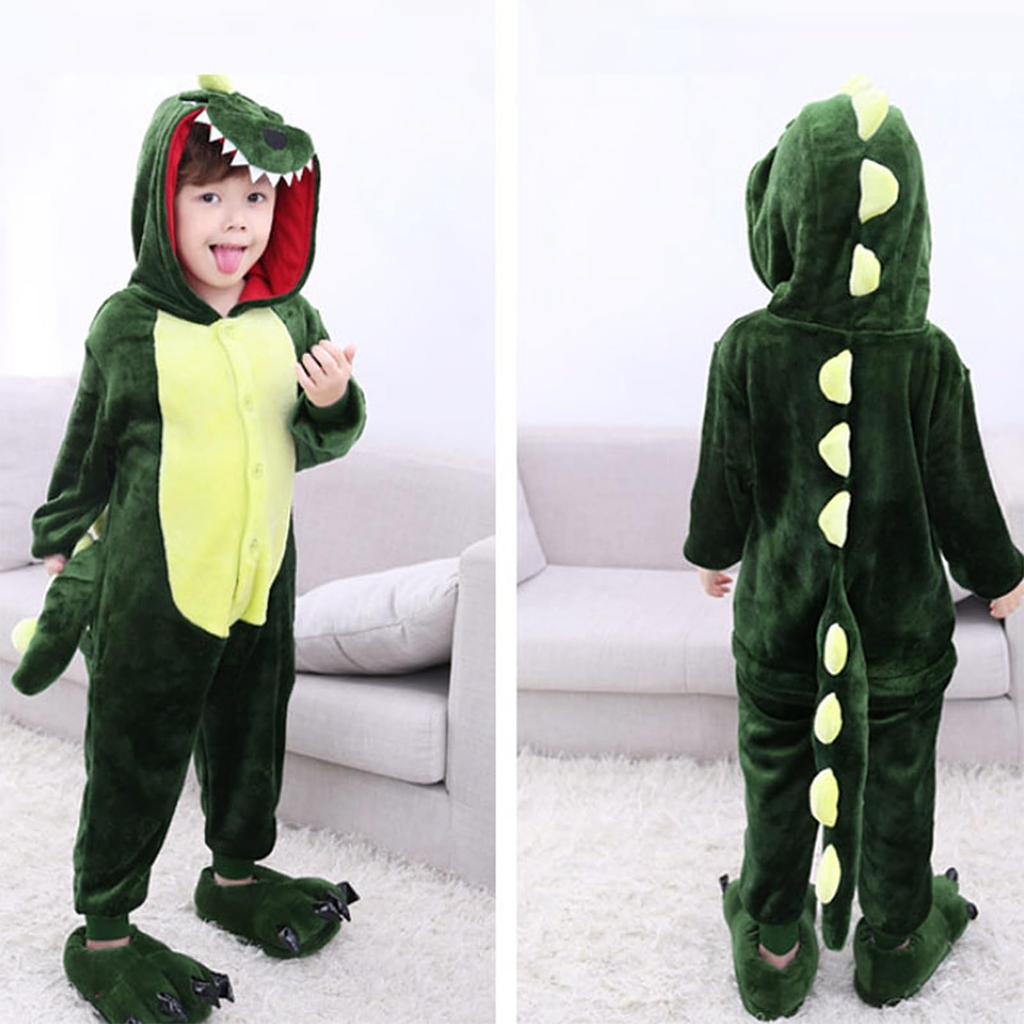 IPENNYE Dinosaur Kigurumi Animal Warm Cute Dinosaur Costume for Perfect for Room and Photo Kids' Costume, Pajamas, Flannel, Kids, Wear, Birthdays,