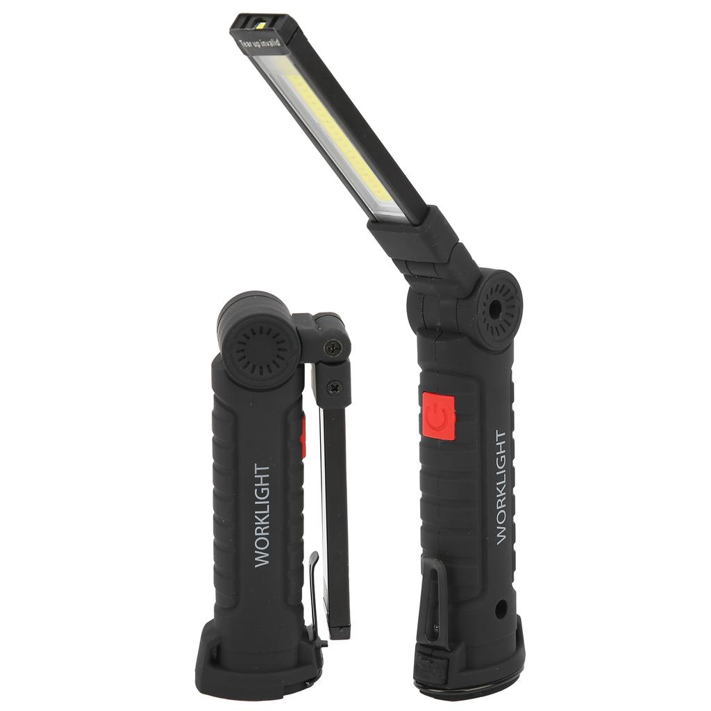 Linterna USB recargable, luz de trabajo plegable multifuncional, linterna LED COB para acampar