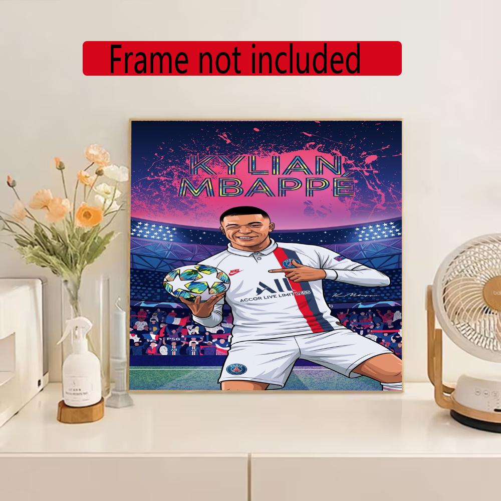 Mbappe Customize Text Diamond Painting Round Diamond Mosaic Suitable For Beginners Diamond Painting Rhinestones Gift Frameless