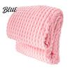 Thermal Insulation Blanket for Autumn Waffle Textured Fleece Throw Blanket Solid Color Milk Flannel Grid Cut Texture Sofa Plush Soft Warm Cozy Couch
