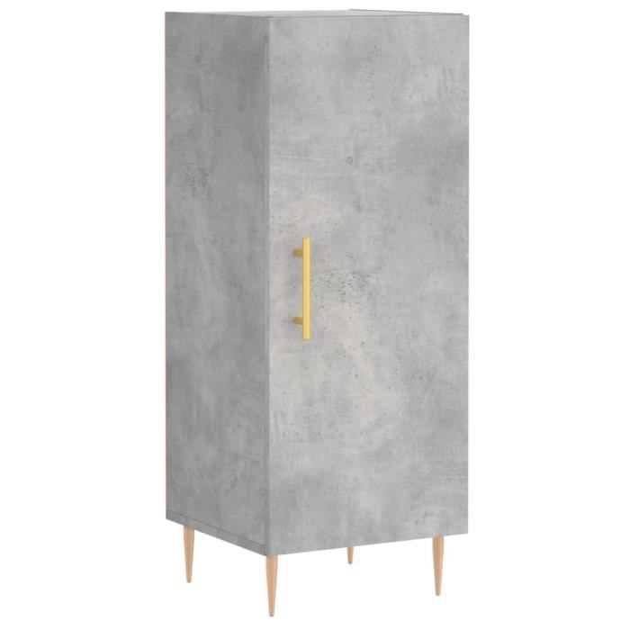 VidaXL Buffet Gris béton 34,5x34x90 cm Bois d'ingénierie 828528