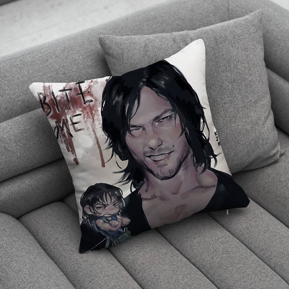 DDaryl Dixon Print Pattern Sofa Cushion Cover Pillowcase Home Party Car Bedding