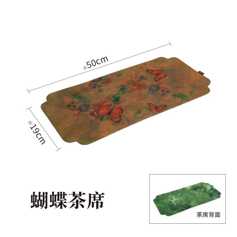Covoraș de masă de covoraș de ceai uscat în stil chinezesc Zen din bumbac și pânză din pânză de artă, covoraș pentru ceai, cârpă de masă pentru ceai
