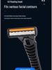 Stainless Steel Triple Blade Manual Shaving Razor for Men - 21 Blades
