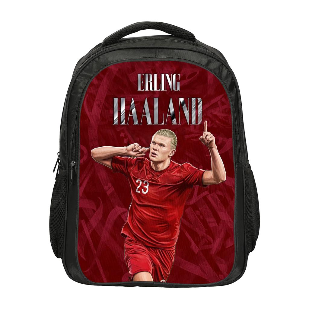 Haaland Double layered Backpack Football Star School Bags Rucksack Football Sports Bookbag Travel Large Capacity Backpacks