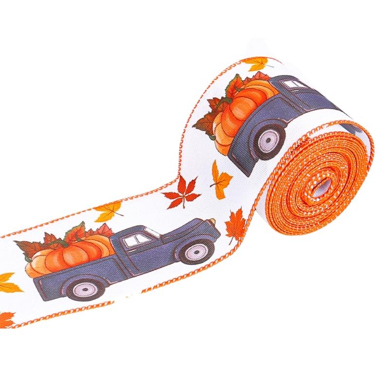 Thanksgiving Day Harvest Craft Ribbon Wide Decors with Multiple Pattern Perfect for Gift Wrapping and Party Decors