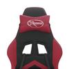 Gaming Chair Swivel Black and Burgundy Artificial Leather