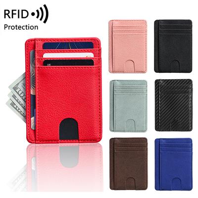 RFID Blocking Card Holder with Airtag Hole, Ultra Thin Anti-Scan Wallet, Lightweight Pocket Organizer for Cards & Coins