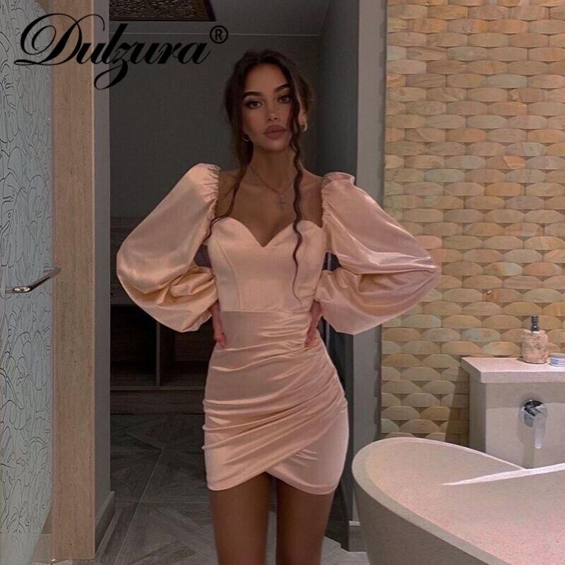 Buy Solid Women Satin Lantern Sleeve 
