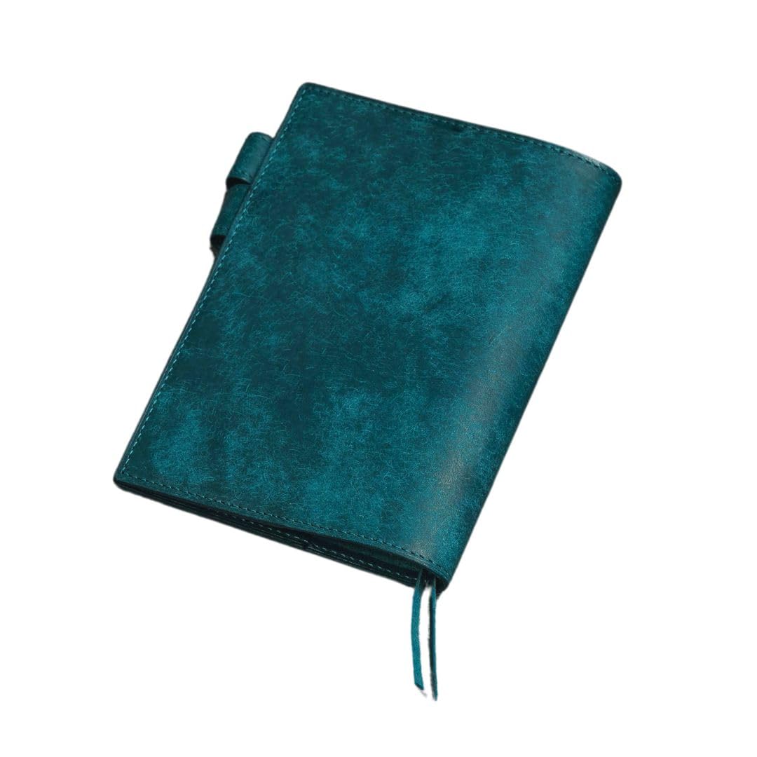 

UNROOF Чехол для блокнота из натуральной кожи A6 A5 Hobonichi Notebook Original Cousin Совместимая итальянская кожа Pueblo Leather [ ] (Петролио, А6)