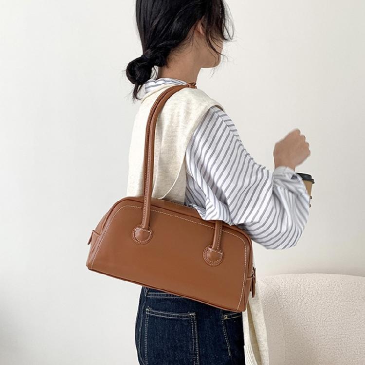 Splashproof Handbag Travel Bags for Women Solid Color Soft Leather Bag