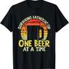 Mens Surviving Fatherhood One Beer At A Time Fathers Day T-Shirt