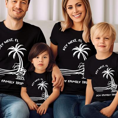 T-shirt Coordinata Personalizzata per Famiglia Viaggio Estivo Campeggio Top #SD