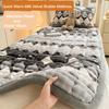 1pc Soft Milk Velvet Bubble Fleece Mattress Designed for Winte Ideal for Students&Seasonal Use Warm Plush Quilted Mattress Cover