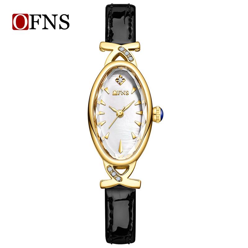 OFNS Women's Retro Oval Waterproof Luxury Wristwatch
