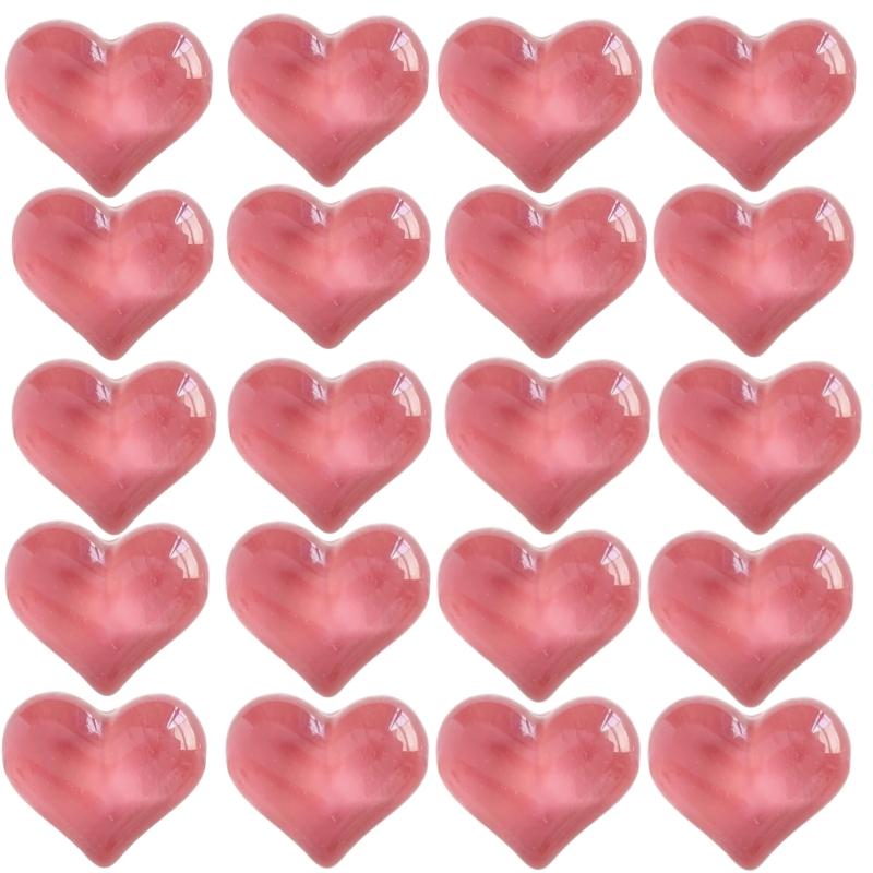 10Pcs Heart Resin Fridge Magnets Cute Pink Decorative Magnets For Kitchen Office Whiteboard Locker Craft Home Decor Gifts